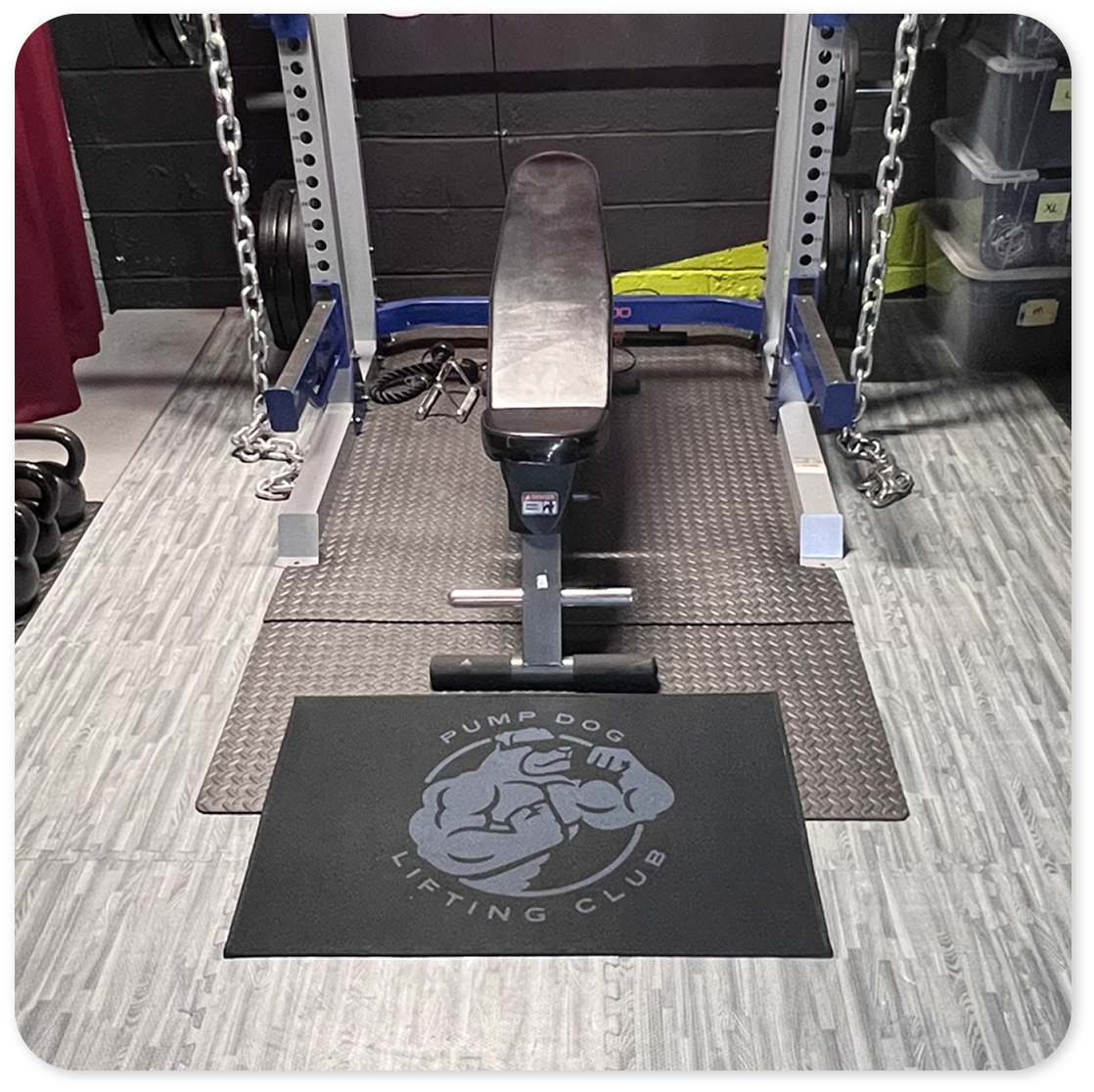 The Official Pump Dog Lifting Club Gym Mat