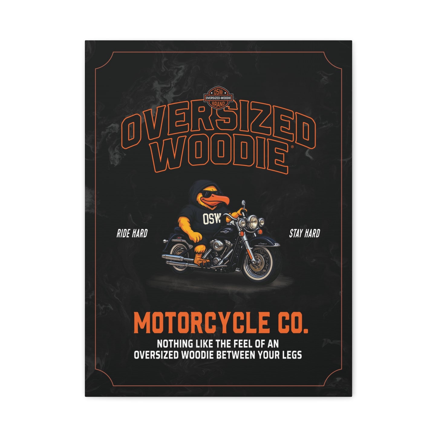 OVERSIZED WOODIE® MOTORCYCLE CO. - Big Woodie Wall Art (18" x 24")