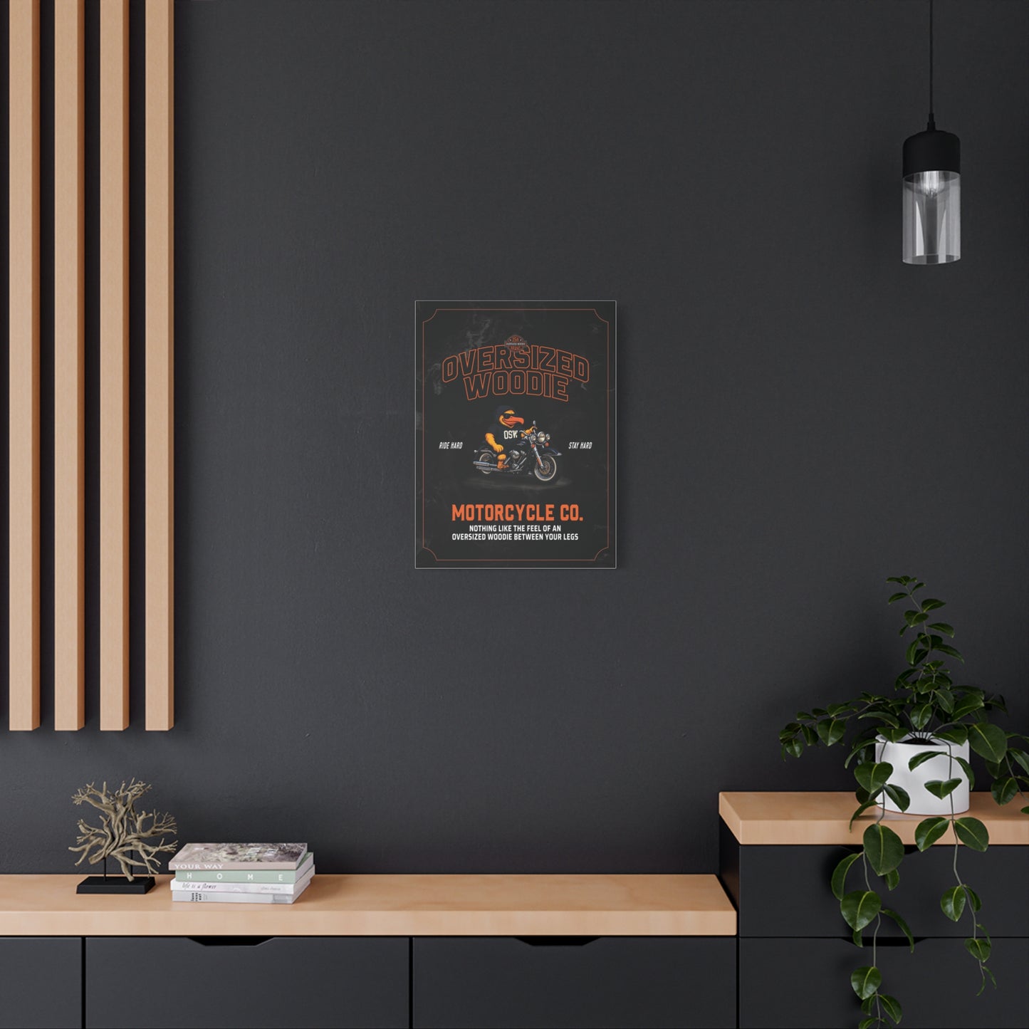 OVERSIZED WOODIE® MOTORCYCLE CO. - Big Woodie Wall Art (18" x 24")